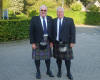 Graig And Gil resplendent in their kilts at Arnhem.