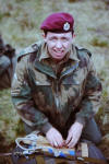 Cpl. Dave McCamley tying off his nylon rope on CSPEP Barry Buddon