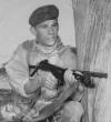  Sapper Alex McWhirter 3 Troop 300 Sqn.with Sterling SMG in Libya 1965/66.