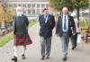 Eoghann maclachlainn, Bob Hamilton, Kenny Wratten at Princes Street Gardens Edinburgh 2 November 2015.