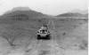 Ferret Scout Car on escort duties Dhala Road.