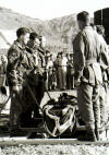 Cpl. Brian McKean,Cpl. Dave McCamley, Cpl. Jim Davidson, Cpl. Bert  Leslie with  Lt.Col. Semple in the background.