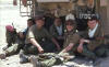 ?, Sgt. Gibby Earl, Cpl. Dougie Archibald, Sprs. Ross Stevenson and John Stenton Al-Milah 1965 - Having a break on the Dhala Road. Aden 1965   