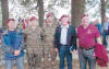 Ginkel Heath Arnhem 2014 Gordon McLeod, Dave Henderson and Craig McQuade with two German Paratroopers.