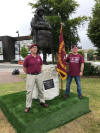 Gordon McLeod at the unveiling of the statue of a paratrooper at Aldershot 6 July 2019.