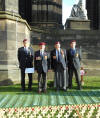 John Donaldson, Frank Murray, Dougie Archibald, Gordon McLeod. Garden of Remembrance 31 October 2016.