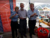 Myra Nicol, Frank Murray and Alex McWhirter Falkirk  Sappers Group BBQ 17 August 2013