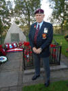 Norrie Bishop at the Cromwell Lock Memorial 27 September 2015.