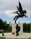 Robin Naden laying the wreath at Airborne Forces Memorial, National Arboretum June 2015.